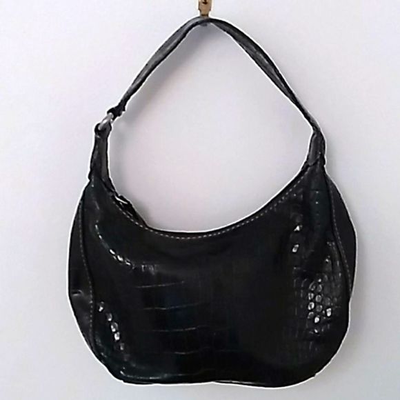 Nine West Handbags - Nine West Black Alligator Design Hand Bag.